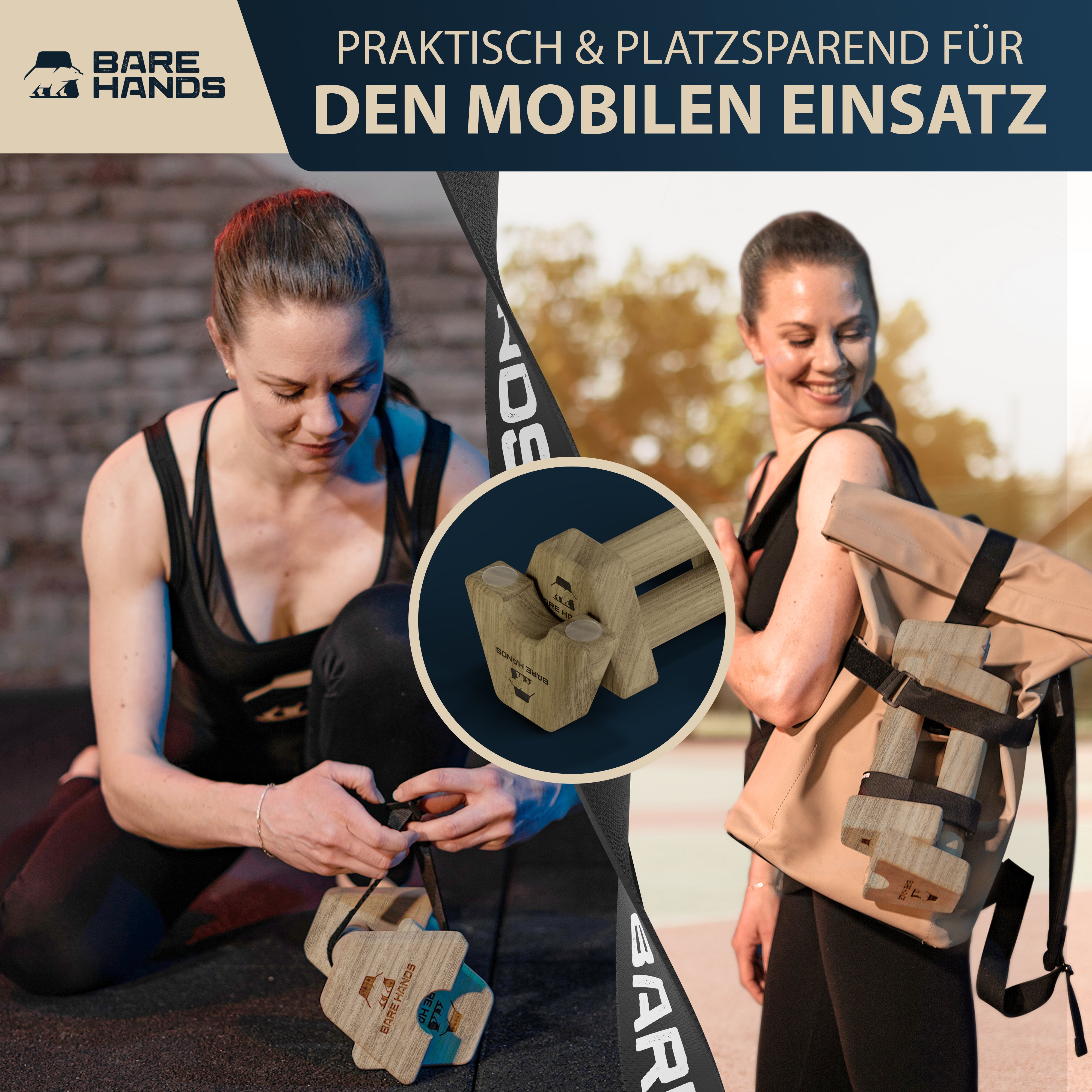Liegestützgriffe Modell S (dunkel)