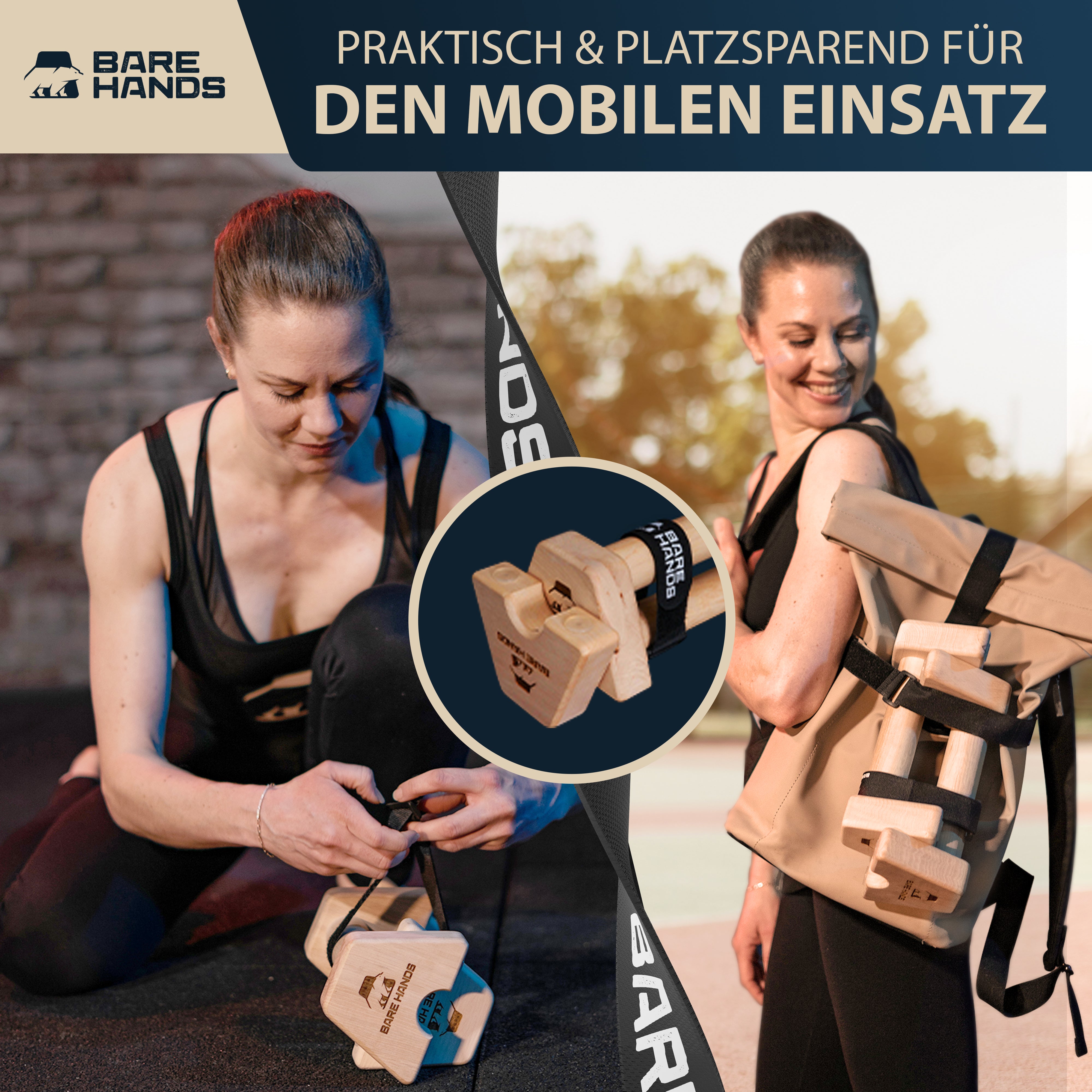 Liegestützgriffe Modell S (hell)